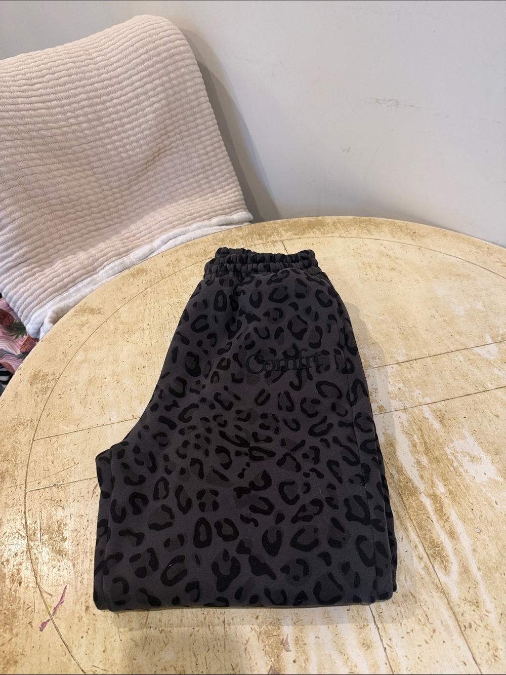 Kids Animal-Print Black Jogger Sweatpants
